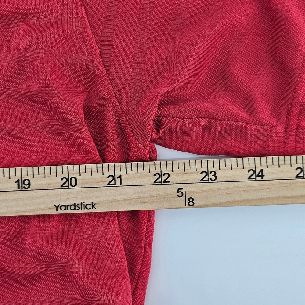 C9 by Champion Golf Polo Shirt Mens L Red Duo Dry Striped Performance - Picture 7 of 9